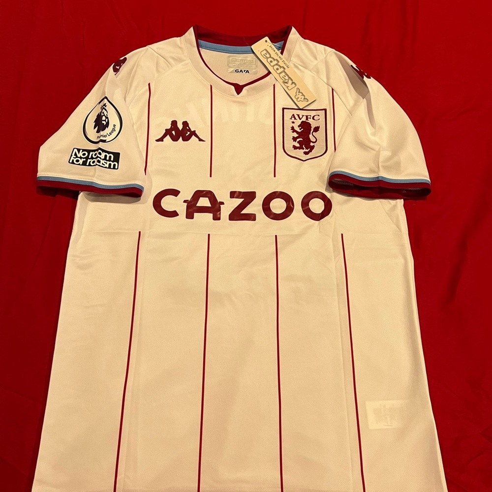 Philippe Coutinho away soccer jersey white aston villa